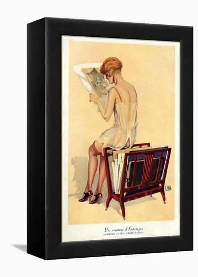 Woman reading, Magazine Advertisement, UK, 1920-null-Framed Premier Image Canvas