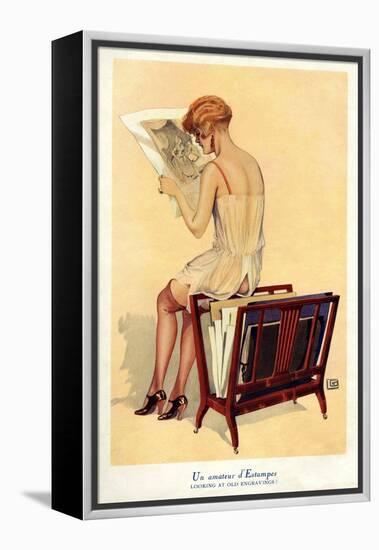 Woman reading, Magazine Advertisement, UK, 1920-null-Framed Premier Image Canvas