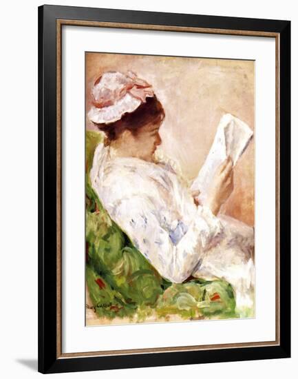 Woman Reading-Mary Cassatt-Framed Giclee Print