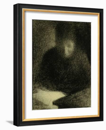 Woman Reading-Georges Seurat-Framed Giclee Print