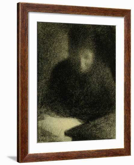 Woman Reading-Georges Seurat-Framed Giclee Print