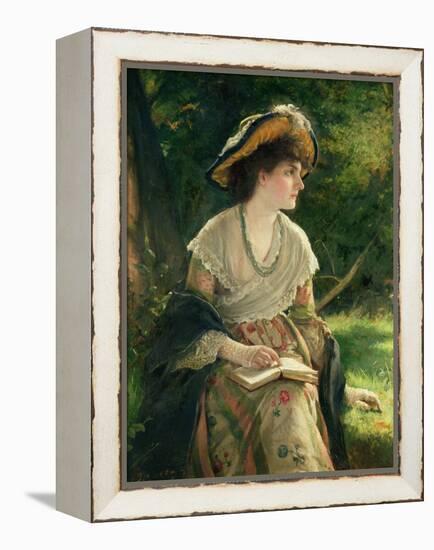 Woman Reading-Robert James Gordon-Framed Premier Image Canvas