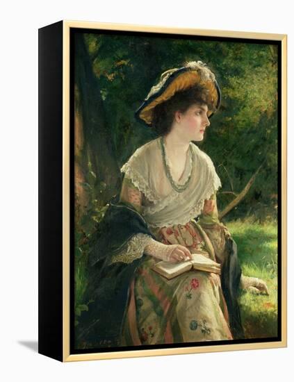 Woman Reading-Robert James Gordon-Framed Premier Image Canvas