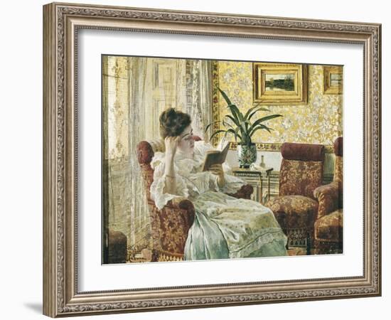 Woman Reading-Ricardo Lopez Cabrera-Framed Art Print