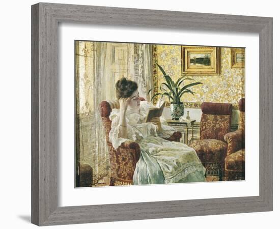 Woman Reading-Ricardo Lopez Cabrera-Framed Art Print