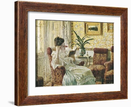 Woman Reading-Ricardo Lopez Cabrera-Framed Art Print