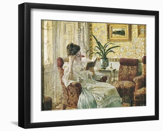 Woman Reading-Ricardo Lopez Cabrera-Framed Art Print