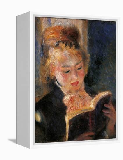 Woman Reading-Pierre-Auguste Renoir-Framed Stretched Canvas