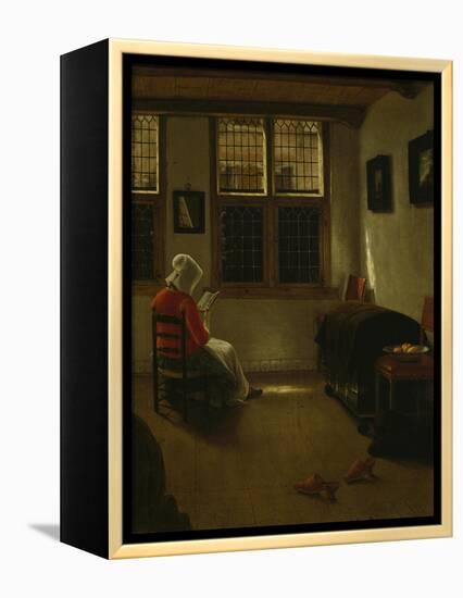 Woman Reading-Pieter Janssens Elinga-Framed Premier Image Canvas