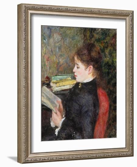 Woman Reading-Pierre-Auguste Renoir-Framed Giclee Print