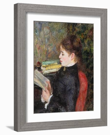 Woman Reading-Pierre-Auguste Renoir-Framed Giclee Print