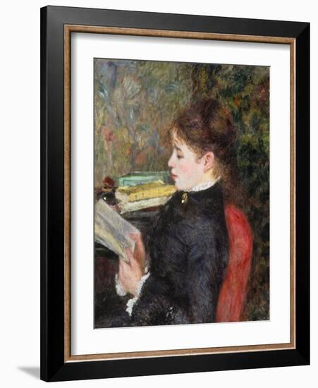 Woman Reading-Pierre-Auguste Renoir-Framed Giclee Print