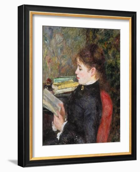 Woman Reading-Pierre-Auguste Renoir-Framed Giclee Print