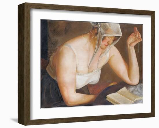 Woman Reading-Boris Grigoriev-Framed Giclee Print