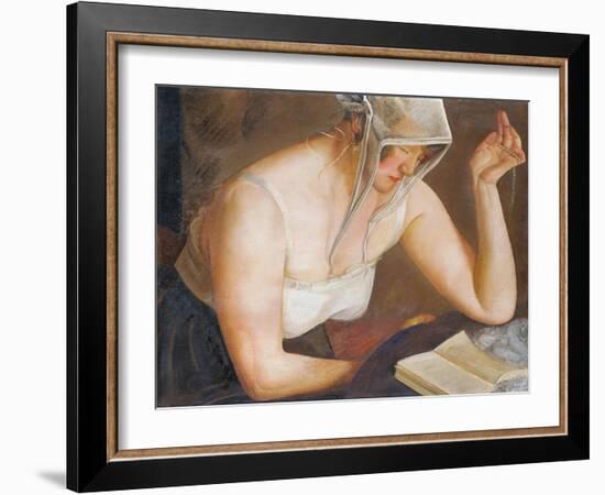 Woman Reading-Boris Grigoriev-Framed Giclee Print