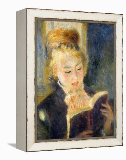 Woman Reading-Pierre-Auguste Renoir-Framed Premier Image Canvas