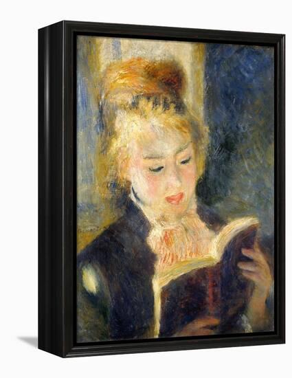 Woman Reading-Pierre-Auguste Renoir-Framed Premier Image Canvas