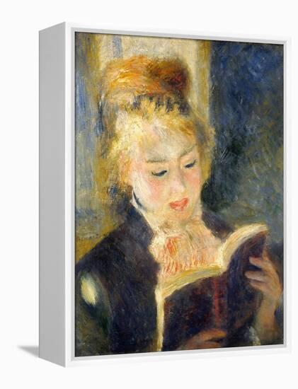 Woman Reading-Pierre-Auguste Renoir-Framed Premier Image Canvas