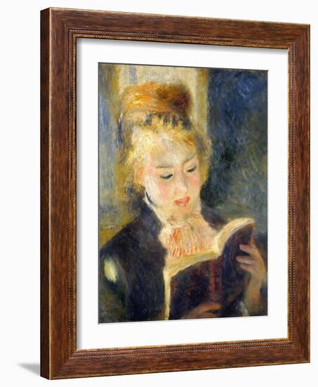 Woman Reading-Pierre-Auguste Renoir-Framed Giclee Print