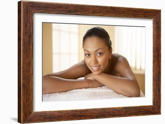 Woman Relaxing At a Beauty Spa-Adam Gault-Framed Photographic Print