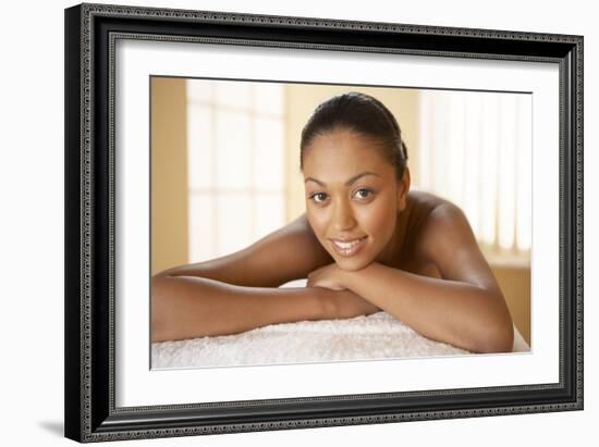 Woman Relaxing At a Beauty Spa-Adam Gault-Framed Photographic Print