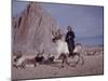 Woman Riding One of Her Reindeer in Outer Mongolia-Howard Sochurek-Mounted Photographic Print