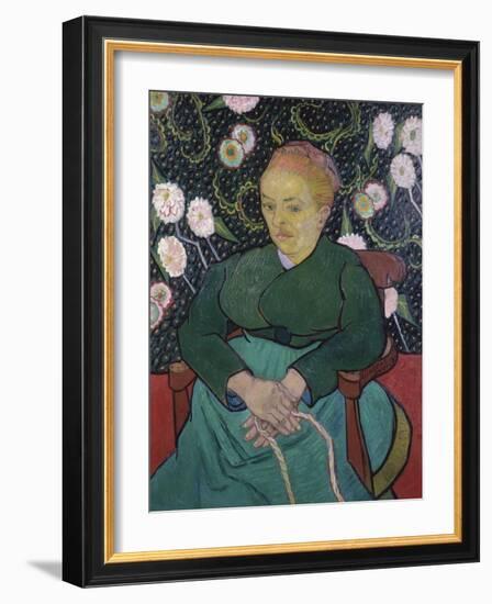 Woman Rocking a Cradle-Vincent van Gogh-Framed Giclee Print