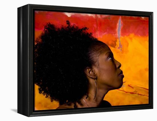 Woman's Colorful Profile, Cameroon-Bill Bachmann-Framed Premier Image Canvas