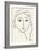 Woman's Face Sketch II-Simin Meykadeh-Framed Art Print