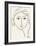 Woman's Face Sketch II-Simin Meykadeh-Framed Art Print
