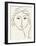 Woman's Face Sketch II-Simin Meykadeh-Framed Art Print