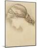 Woman's Head, Detail from a Sketchbook, 1886-Edward Burne-Jones-Mounted Giclee Print