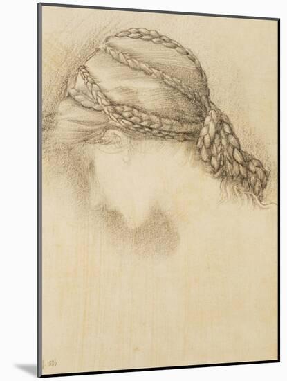 Woman's Head, Detail from a Sketchbook, 1886-Edward Burne-Jones-Mounted Giclee Print