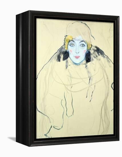 Woman's Head (Frauenkopf), 1917-Gustav Klimt-Framed Premier Image Canvas