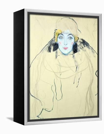 Woman's Head (Frauenkopf), 1917-Gustav Klimt-Framed Premier Image Canvas