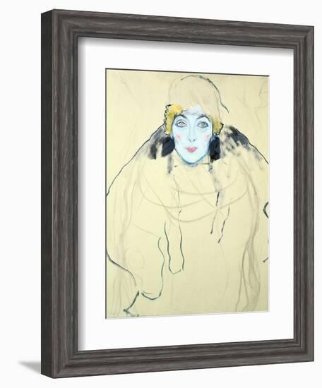 Woman's Head (Frauenkopf), 1917-Gustav Klimt-Framed Giclee Print