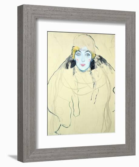 Woman's Head (Frauenkopf), 1917-Gustav Klimt-Framed Giclee Print