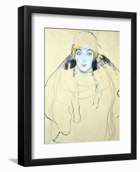 Woman's Head (Frauenkopf), 1917-Gustav Klimt-Framed Giclee Print