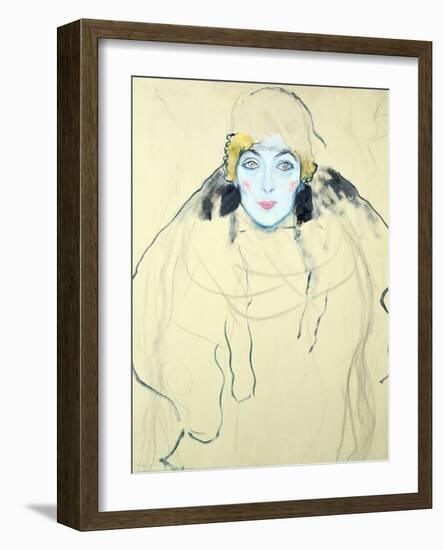 Woman's Head (Frauenkopf), 1917-Gustav Klimt-Framed Giclee Print