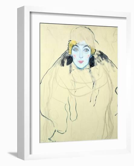 Woman's Head (Frauenkopf), 1917-Gustav Klimt-Framed Giclee Print