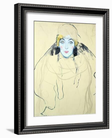 Woman's Head (Frauenkopf), 1917-Gustav Klimt-Framed Giclee Print