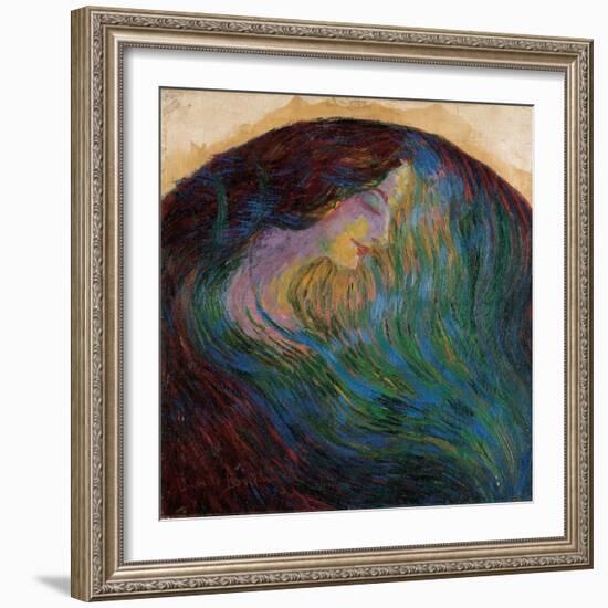 Woman's Head-Boccioni Umberto-Framed Giclee Print