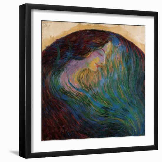 Woman's Head-Boccioni Umberto-Framed Giclee Print