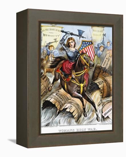 Woman's Holy War, 1874-Currier & Ives-Framed Premier Image Canvas