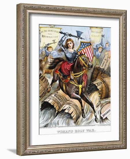 Woman's Holy War, 1874-Currier & Ives-Framed Giclee Print