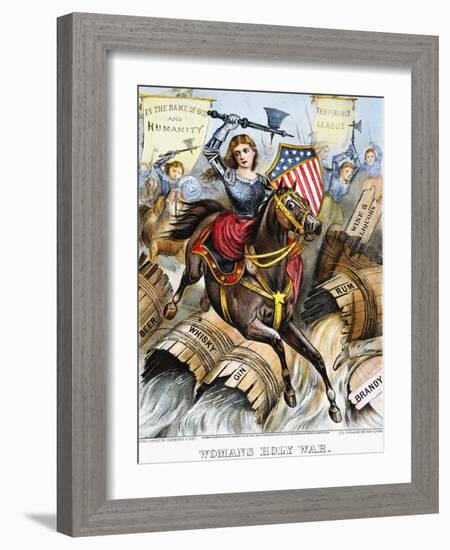 Woman's Holy War, 1874-Currier & Ives-Framed Giclee Print