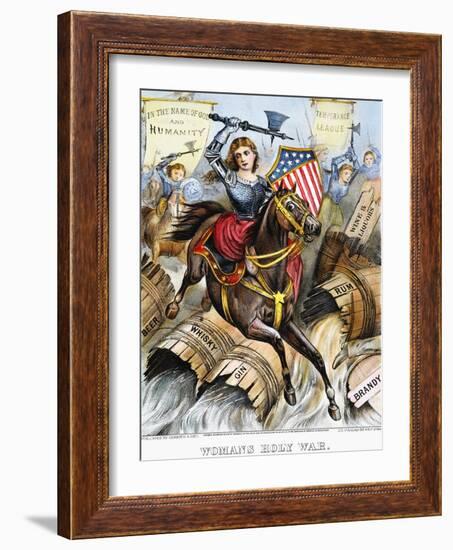 Woman's Holy War, 1874-Currier & Ives-Framed Giclee Print