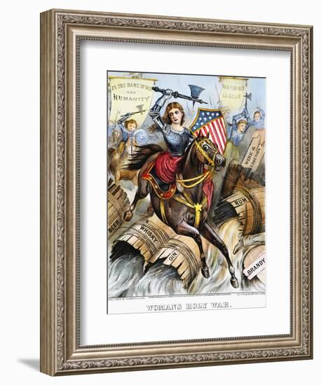 Woman's Holy War, 1874-Currier & Ives-Framed Giclee Print