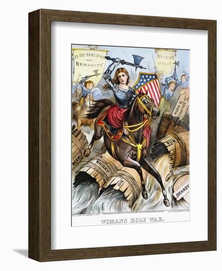 Woman's Holy War, 1874-Currier & Ives-Framed Giclee Print