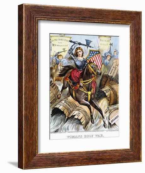 Woman's Holy War, 1874-Currier & Ives-Framed Giclee Print